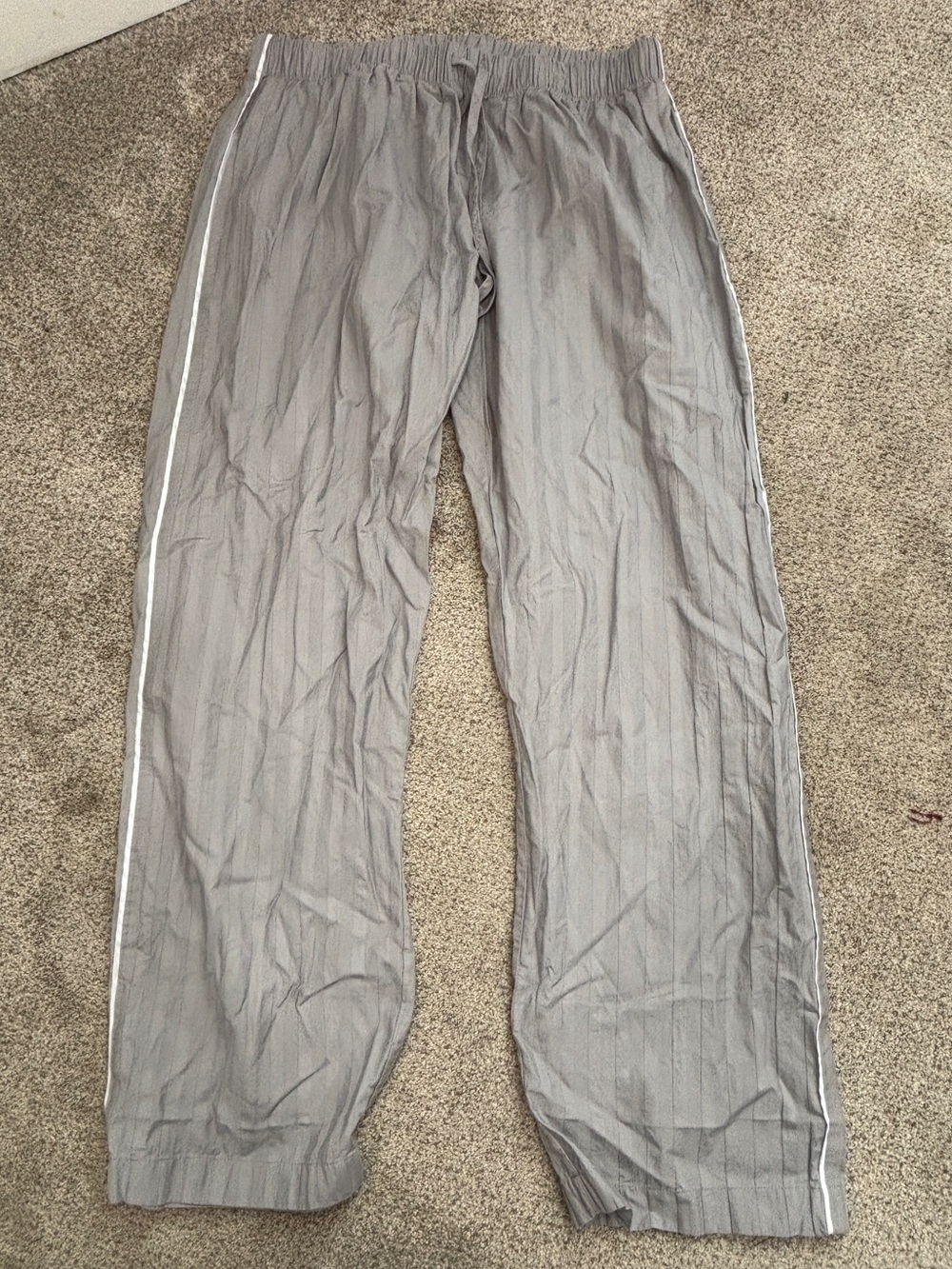 KIP WOMEN'S PREMIUM COTTON PAJAMA SET Large Grey with White trim
